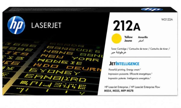 HP 212A Yellow Original LaserJet Toner Cartridge (W2122A)