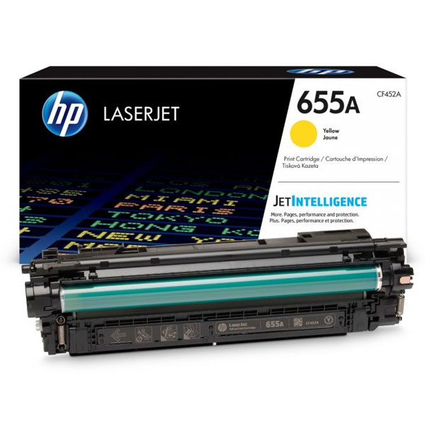 HP 655A Yellow Original LaserJet Toner Cartridge (CF452A)