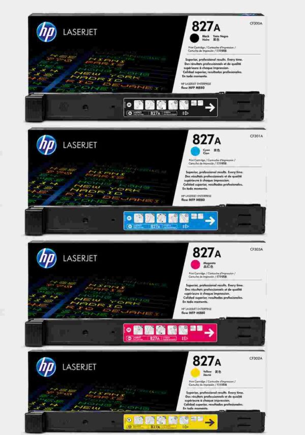 HP 827A Original Laserjet Toner Cartridge Complete Set