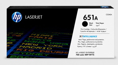 HP 651A Black Original LaserJet Toner Cartridge (CE340A)