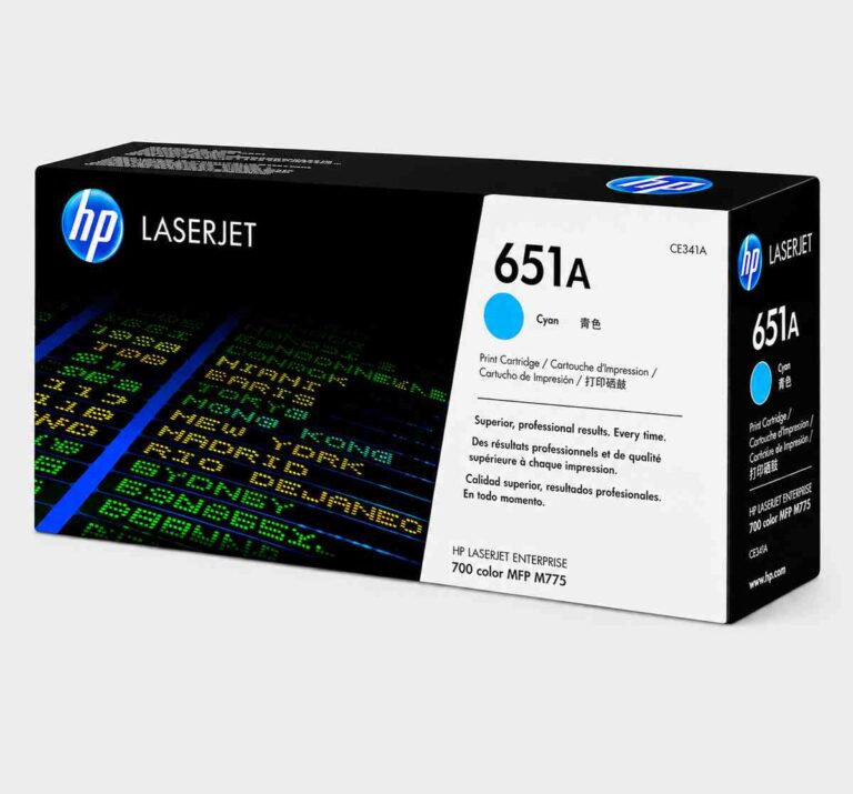 HP 651A Cyan Original LaserJet Toner Cartridge (CE341A)