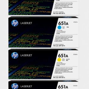 HP 651A Original LaserJet Toner Cartridge Black-Cyan-Yellow-Magenta.newest