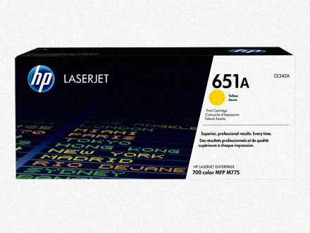 HP 651A Yellow Original LaserJet Toner Cartridge CE342A